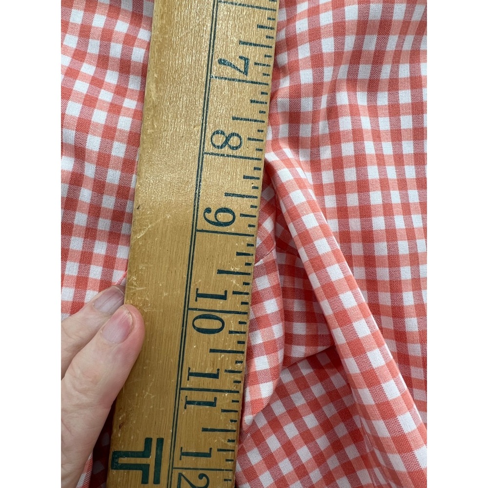 Focus 2000 Womens Top 6 Pants 4 Gingham Pant Suit Orange White Scalloped Trim - Picture 14 of 16